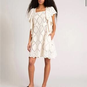 Munthe Hico Eyelet Ruffle Dress Sz 36/ US 6